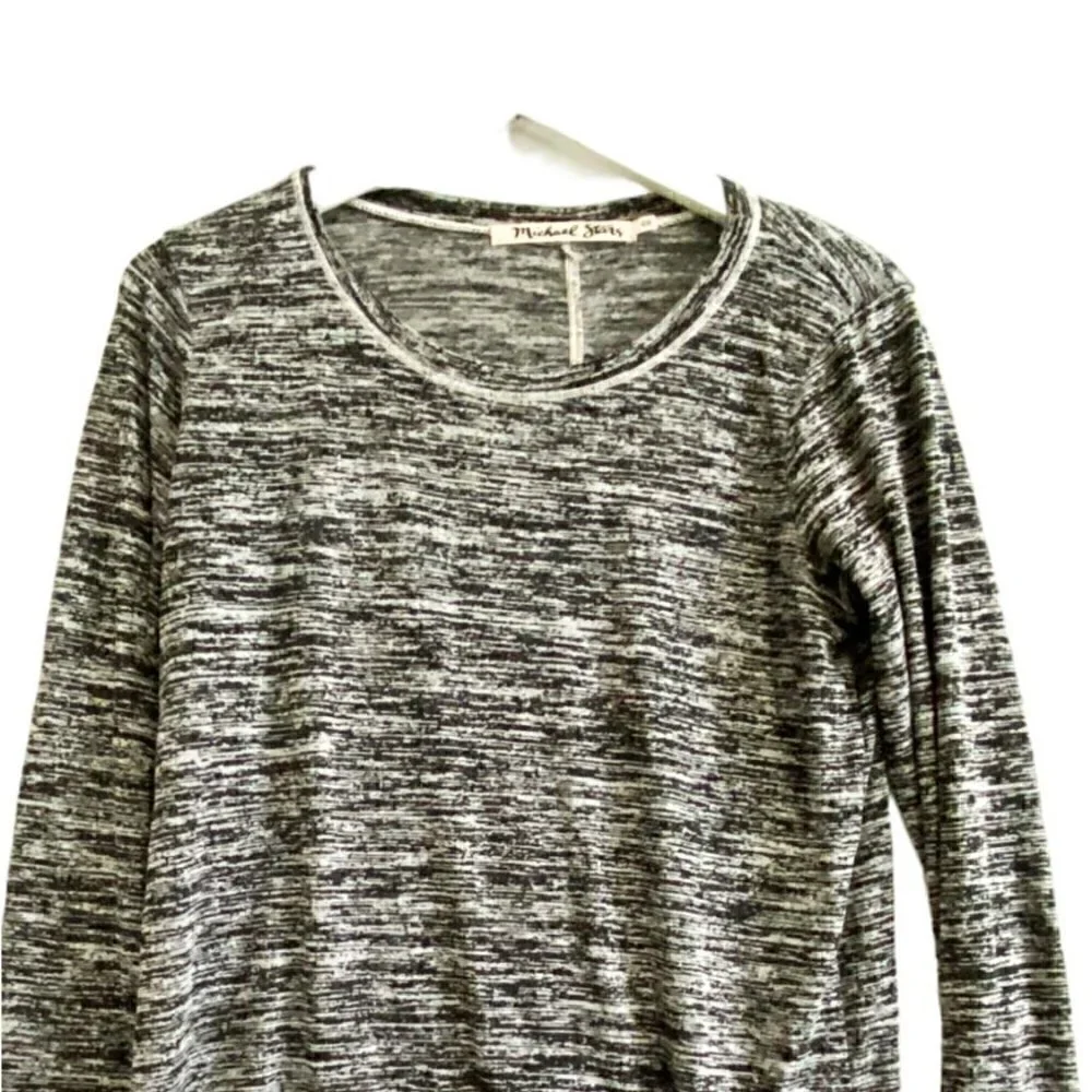 Michael Stars Marled Gray Long Sleeve Top, one size
